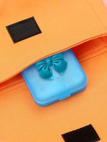 1pc Bow-Knot Decor 4-Compartment Mini Medicine Organizer Box, DIY Travel Portable Cute Small Pill Case For Home, Travel, Living Room, Bedroom, Bathroom Storage, Suitable For Family, Travel, Wedding, Party, Birthday, Mother's Day, Father's Day, New Year, Accessory, Interesting Gift, Valentine's Day Gift, Self-Adhesive Assembly Required - Multicolor - View 7