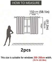 1pc Practical Multi-Purpose Blackout Curtains For Balcony And Living Room, Minimalist Design