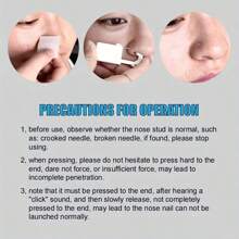 2 pezzi Kit di perforazione nasale monouso con piercing nasali incorporati - Kit di autoperforazione nasale con 6 pezzi di anelli per piercing al naso