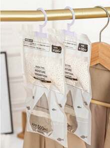 2/4/8/50pcs Hanging Wardrobe Moisture-Proof Bag, Dehumidifier Cabinet. Hanging Dehumidifier Cabinet With Water Collection Bag. Suitable For Wardrobes, Bookcases, Bedrooms, And Bathrooms