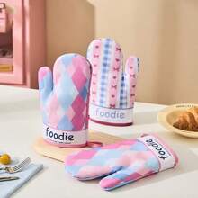 Creative Design Heat Resistant Gloves, Microwave Oven Baking Gloves, Anti-Slip & Thick Heat Insulation For Kitchen Use