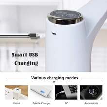 Automatic Water Dispenser, Electric Water Pump With Button Controls, USB Charging, Water Dispenser For Kitchen, Office And Outdoor, Wine Extractor - White - View 3