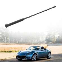 1pc 16-Inch Antenna Pole Spiral Whip Antenna AM FM Roof Antenna Universal