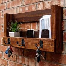 4 piezas Gancho doble, Gancho retro para colgar ropa en el gabinete de la cocina, Gancho de ojo recto para la puerta, Mini gancho, Gancho de pared con tornillo para el hogar, la cocina, el baño, accesorios de baño y herramientas de baño - Multicolor - Ver 4