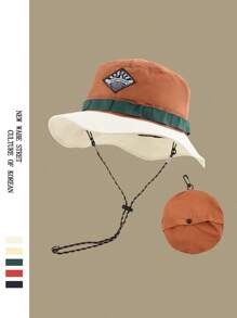 1pc Quick-Drying Packable Bucket Hat, Wide Brim Breathable Sun Hats, Classic Color Bucket Hat, Outdoor Hats For Women Men
