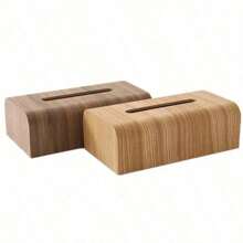 Walnut Wood Tissue Box Simple Wooden Paper Tray Napkin Paper Box Living Room Household Paper Storage Box Back To School