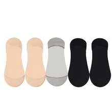 Ultra Low Vamp Boat Socks For Women Without Side Edges, High Heels Invisible Socks Summer Silicone Anti Slip Short Socks Cover Christmas Gift - Multicolor - View 9