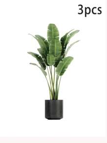 1pc/3pcs/5pcs Tropical Plant Pattern Creative Wall Stickers, Non-Adhesive Wall Decals For Bedroom, Living Room, Entryway, Home Decor, Suitable For Halloween, Christmas, New Year Holiday Decoration