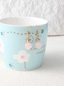 1 对天然石耳环，女士耳环平衡能量瑜伽冥想友谊绿玛瑙青金石圆珠耳环，珠宝和手表/女士时尚珠宝/女士耳环/女士耳环 - 金色 - 查看 20