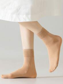 10 đôi tất dài đến bắp chân, tất legging cao đến mắt cá chân cho nữ, có lưới khoét lỗ và độ đàn hồi cao, mùa thu - Nhiều màu - Xem 5