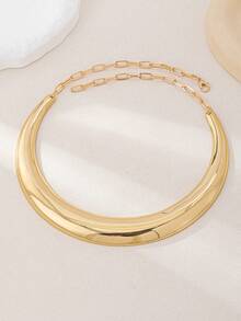 Dây chuyền choker tối giản dành cho nữ - Chất liệu: Sắt - Vàng - Xem 4
