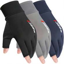 1 Pair Cooling Breathable Anti-Slip Fingerless Gloves, Touchscreen Fishing Gloves, Suitable For Fitness, Cycling, Driving, Rowing, Biking, Baseball, Badminton