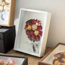 1pc DIY Dried Flower Display Frame, Shadow Box, Hollow Photo Frame, Storage Container, Action Figure Display, Specimen Display, Model Display Shelf, Suitable For Dried Flower Display, Photo Frame Gift For Mother's Day, Easter, Eid Al-Fitr And Other Holiday Decorations