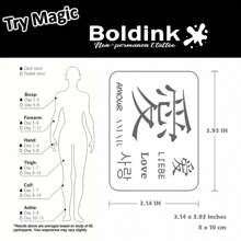 Boldink Technologie de tatouage non permanent Boldink, texte "Love", design minimaliste frais et raffiné, imperméable, facile à utiliser et à appliquer, dure 1 à 2 semaines, tatouage pour débutants, effet de vrai tatouage, tatouage factice minimaliste