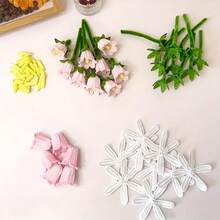 600 piezas de limpiapipas de colores variados y 50 tallos de flores con un conjunto de tutoriales paso a paso para manualidades, suministros de artesanía, regalos para el Día de San Valentín y el Día de la Madre, decoración del hogar, decoraciones navideñas con tallos de chenilla, decoraciones para eventos festivos, proyectos de manualidades con limpiapipas para adornos de regalos navideños y diseño de embalaje de lujo, suministros de artesanía con limpiapipas, paquete de materiales DIY hechos a mano - Multicolor - Ver 10