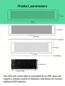 GLANBERT Flexible LED Display Screen Of Automobile Rear Window - "HEY BRO!" Glasses Design, APP Control USB-Powered, Full-Color Display For Personalized Messages, Decorative Lights For Christmas & Parties, No Battery Needed, Party Decoration | Customizable Message | USB Powered Screen,Car Accessories - Nhiều màu - Xem 4