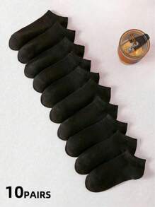 15 pares/10 pares/5 pares/3 pares/1 par de calcetines bajos para hombre de unicolor simple, que absorben la humedad y son invisibles, adecuados para todas las estaciones