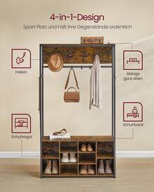 VASAGLE Coat Racks - Brown - View 6