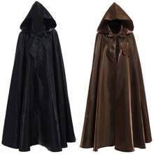 Medieval Cloak; Wizard Robe; Death Role-Play Performance Costume. Halloween Black Cape