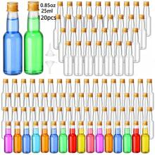 48pcs 25ml 50ml Mini Liquor Bottles Set, Mini Empty Plastic Shot Bottles, Airtight Spirit Bottle With Caps Mini Wine Bottles, Bar Party Supplies Thanksgiving, Halloween, And Christmas Are Applicable Durable Multi-Use For Juice, Sauces, Coffee