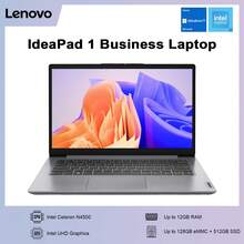 Lenovo IdeaPad 1 Everyday Laptop, 14" HD Display,Up To 12GB RAM, Up To 640GB Storage(128GB EMMC + 512GB PCIe), 1 Yr Office 365 Included, Intel Core Processor, Win 11 Home - Grey - View 1
