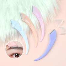 10/20pcs Assorted Crescent-Shaped Eyebrow Razors, Suitable For Beginners, Men & Women Eyebrow Grooming Tool