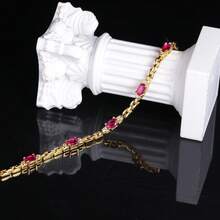 Cubic Zirconia Decor Sterling Silver Bracelet Holiday