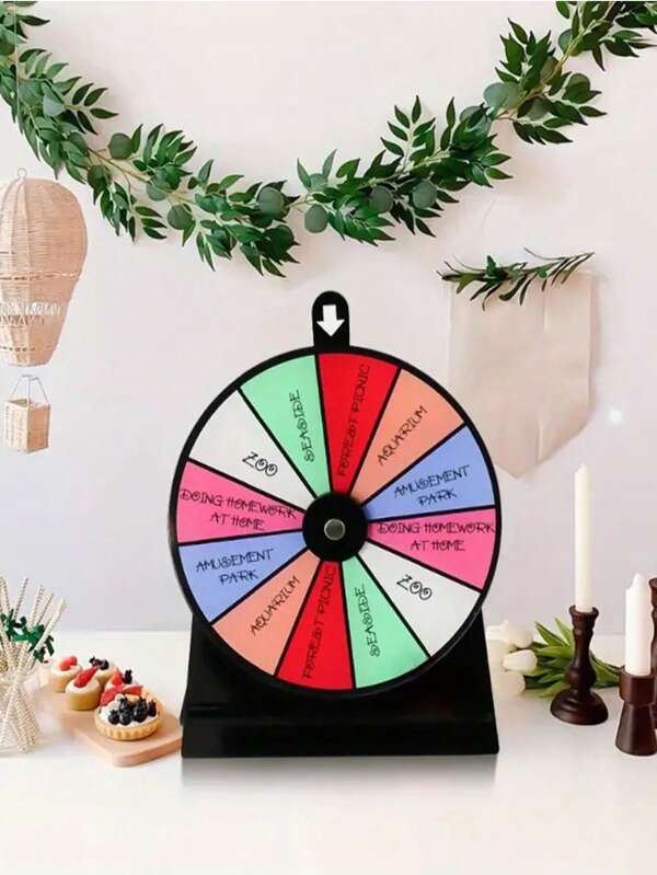 1pc 7.87" Acrylic Rotating Lottery Prize Wheel, Suitable For Team Building Activities, Leisure Games, Product Giveaways, DIY Lottery Wheel, Birthday Parties, Wedding Interactive Entertainment