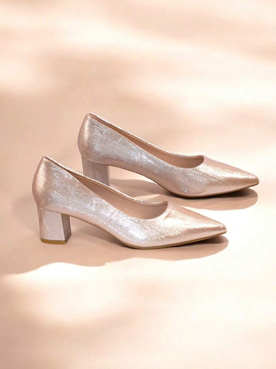 Fashionable & Comfortable Women's High Heel Shoes For Formal Events, Weddings - Champagne - View 1
