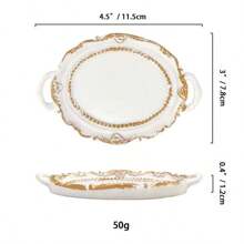 1pc Elegant Lace Jewelry Display Tray, Suitable For Photography Props, Still Life Arrangement, Decorative Storage, Photography Backdrops Summer Storage Organizer Gift Back To School