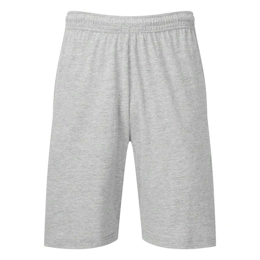 Fruit of the Loom Mens Iconic 195 Jersey Shorts (Heather Grey) - Grey - View 1