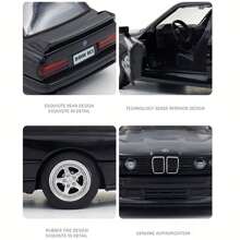 Simulación 1:36 Coche de juguete de aleación con diseño retro de BMW M3 para niños, modelo decorativo, con puerta que se abre, coleccionable, regalo de cumpleaños