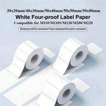 Thermal Sticker Paper Thermal Paper Label Maker Paper Label For Small Business Multi-Purpose For M110 M221 M200 M220 Printer Multisize 30/40/50/80mm Black On White Thermal Label Printer Stickers Pocket Labeling Maker - Multicolor - View 3