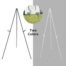 1pc High-Quality Metal Tripod Display Stand, Foldable, Height Adjustable, Non-Slip, Suitable For Wedding Party Decor, Telescopic Metal Easel Tripod, Foldable, Applicable For Signs, Wedding Photos, Home Posters, Etc. - Multicolor - View 2
