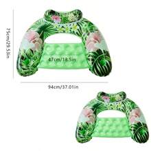 Thicker & Durable Inflatable Water Sofa With Backrest, Maple Leaf Shaped Floating Pool Lounge Chair For Adults - Multicolor - View 13