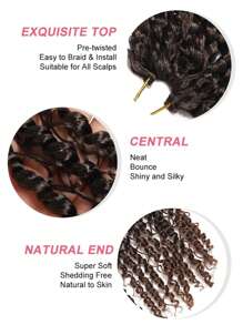 22 Zoll Göttin Twist gehäkelte Haarverlängerungen, vorgetwistete bohemian gehäkelte Zöpfe, natürliche schwarze Farbe