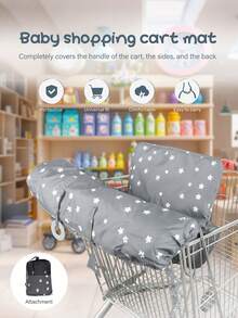 Shopping Cart Cover & High Chair Cover For Baby/Toddler - Grey - View 6