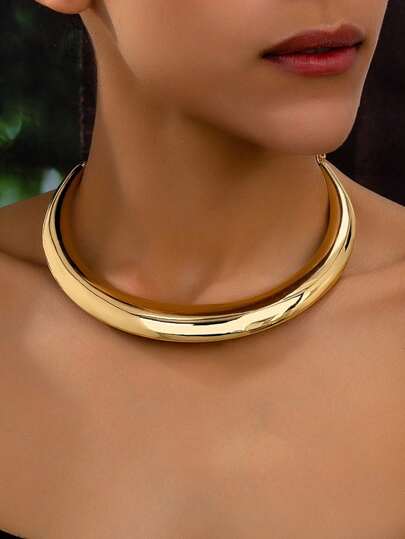 Minimally Designed Women's Collarbone Neck Collar-Materials:Lron
