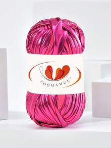 Metal Texture Cloth Line Personalized Wool DIY Woven Bag Wallet Luminous Bright Leather Material - Multicolor - View 10