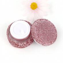 1pc Portable Cosmetic Travel Container With Refillable Cosmetic Jar Container, Inlaid With White Rhinestones, Suitable For Skin Care With Lotion And Cream Leakproof, Suitable For Travel, Drawer, Dressing Table, With Refillable Cosmetic Jar Container, Must-Have Gift For Him/Her During Festivals