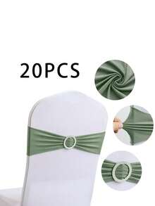 Bộ 10 chiếc/20 chiếc/50 chiếc Dây đai ghế đàn hồi màu xanh lá cây chanh/hồng/xanh dương hoàng gia/đỏ/xanh lá cây đậm/vàng/trắng có khóa thắt nơ, thích hợp cho đám cưới, tiệc tùng, tiệc chiêu đãi, sự kiện, lễ nghi, tiệc chiêu đãi, trang trí, sinh nhật và nhiều dịp ý nghĩa khác - Nhiều màu - Xem 15