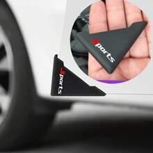 4pcs Universal Car Door Corner Protectors, Sport Pattern Silicone Anti-Scratch Bumper Covers, Easy Install PVC Material For Vehicle Door Protection
