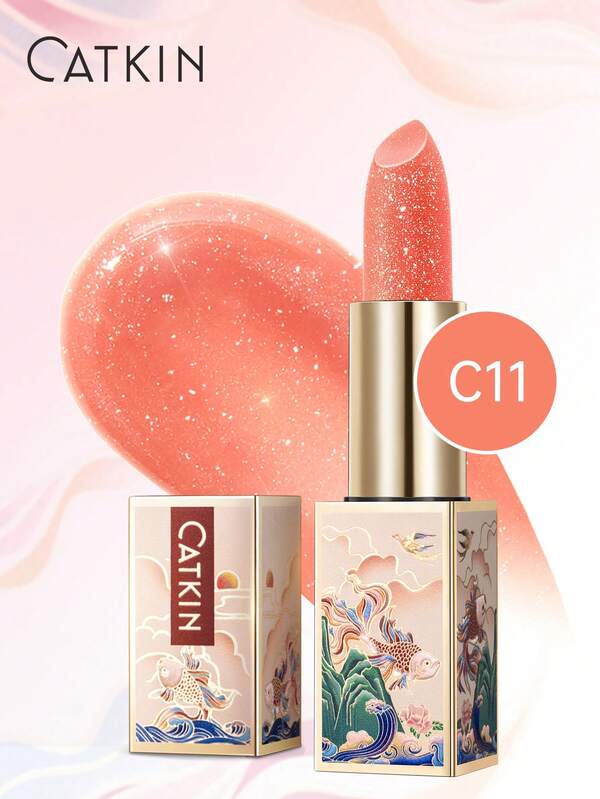 CATKIN Shimmer Tinted Lip Balm Color Changing Lipstick Ultra Hydrating Natural Lip Moistrurizer With Vitamin E Nourishing For Cracked & Dry Lips C11 Fairy