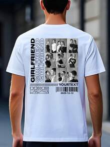 Custom Personalized T-Shirt, Men's Sport T-Shirt, Breathable, Christmas Gift, - Add Pictures (Girlfriend, Wife) To Design Your Own Personalized Printed T-Shirt,Stylish,Fashion,Hipster,Casual,Minimal Chic,Personalized,Customized,Custom,Unique,Guy Costumes,Capsule Wardrobe,Men Basic/Street Style,Ideal Gifts For Him,Boyfriend,Family,Friends,For Birthdays,For Vacation/Holiday,For School/Competition,For Sports/Climbing