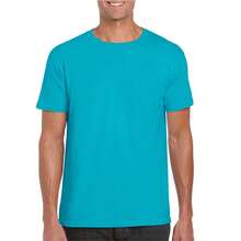 Gildan Unisex Adult Softstyle TShirt (Tropical Blue) - 咖啡棕 - 查看 1
