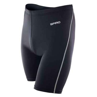 Spiro Mens Bodyfit Base Layer Shorts (Black)
