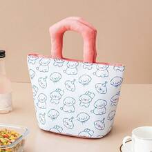 1pc Cute Printed Insulated Lunch Bag, Large Capacity Thick Thermal Food Container Tote, Portable Lunch Box Holder - Multicolor - View 14