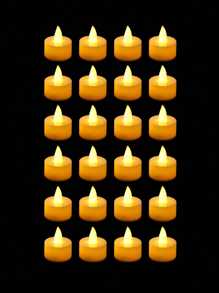 6/12/24 piezas Velas LED sin llama, luces de té de color blanco cálido para decoración del hogar, decoración de bodas, Halloween y Navidad, cumplir deseos