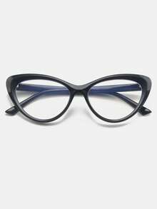 猫眼眼镜 透明眼镜 配件 圣诞节 - 黑色 - 查看 4