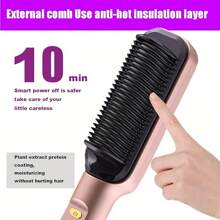 Hair Straightener Brush, Fast Speed Hair Straightener Styling Comb, Hot Comb Electric, 5 Temp Settings Hair Styling Tools Fast Heated Hair Brush Suitable For Home And Salon